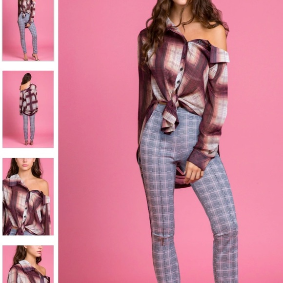 Byron Lars Tops - Byron Lars The Ombré Plaid Shirt